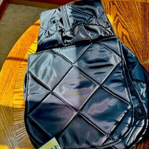 Black Quilted Saddle Bag NWT